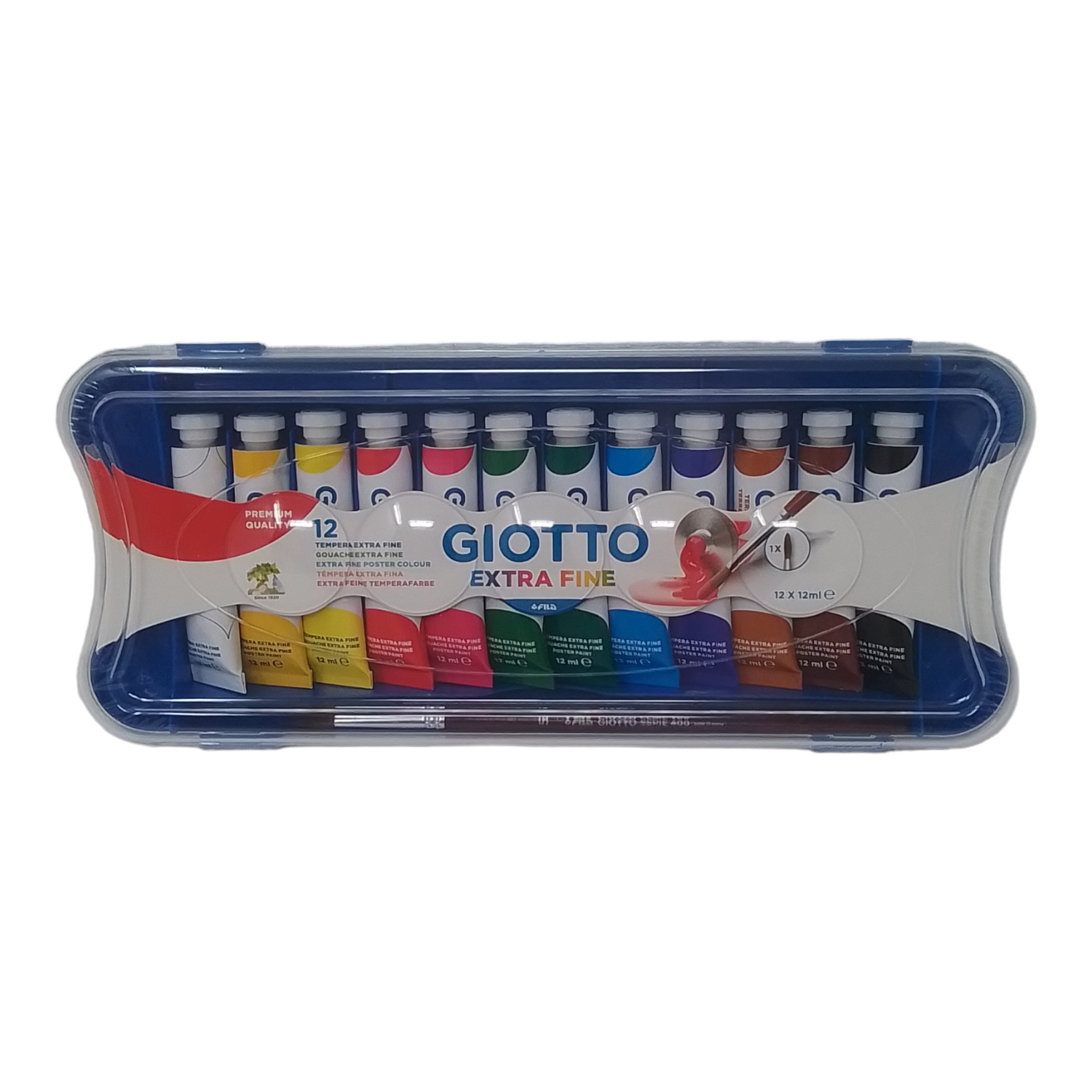 Tempera Giotto Extra in tubetto 12 ml. Scatola 7 colori assortiti - Giotto  - Cartoleria e scuola